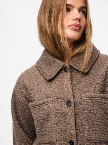 Pieces Teddyjacke "Pcoline" in Camel