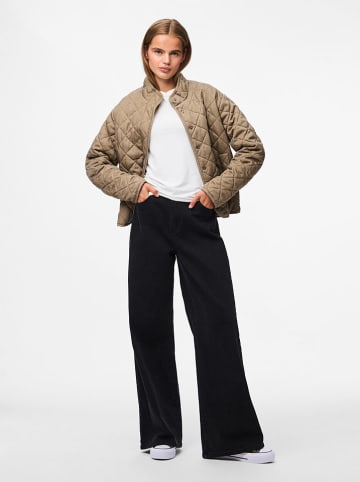 Pieces Steppjacke in Taupe