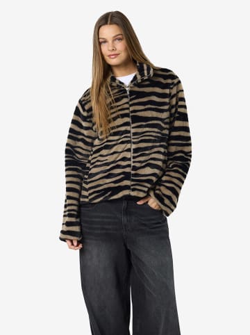 Noisy may Teddyjacke "NMSEOUL" in Schwarz/ Hellbraun