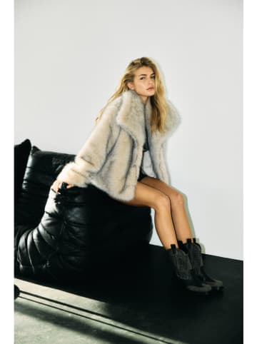 Noisy may Kurtka "Nmmoira" w kolorze beżowym ze sztucznego futerka