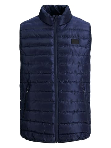 JACK & JONES Junior Kamizelka pikowana "Wing" w kolorze granatowym
