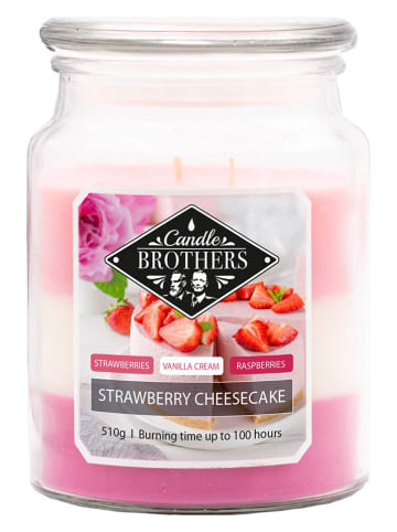 Candle Brothers Duftkerze "Strawberry Cheesecake" in Rosa - 510 g