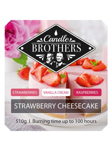 Candle Brothers Duftkerze "Strawberry Cheesecake" in Rosa - 510 g