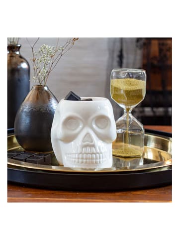 Candle Brothers Kominek zapachowy "Skull" w kolorze białym - wys.15 x Ø 14 cm