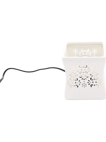 CANDLE-LITE Elektrische Duftlampe "Nata" in Weiß - (B)10 x (H)12 x (T)10 cm