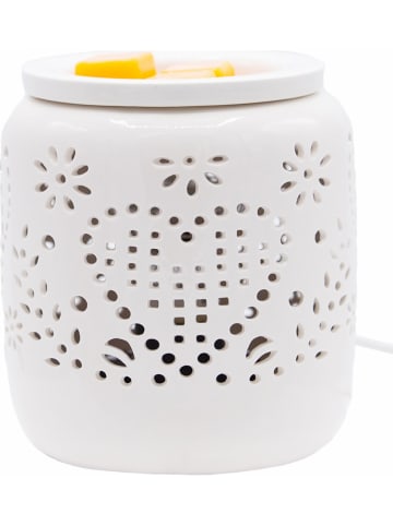 Candle Brothers Elektrische Duftlampe "Romance" in Weiß - (H)14 x Ø 12 cm