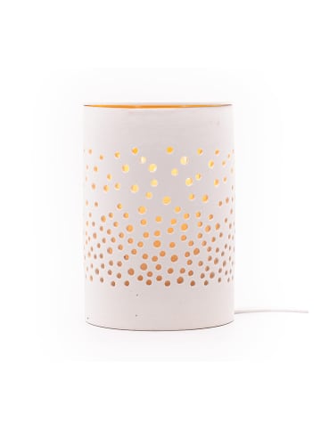 Candle Brothers Elektrische Duftlampe "Dots" in Weiß - (H)14 x Ø 12 cm