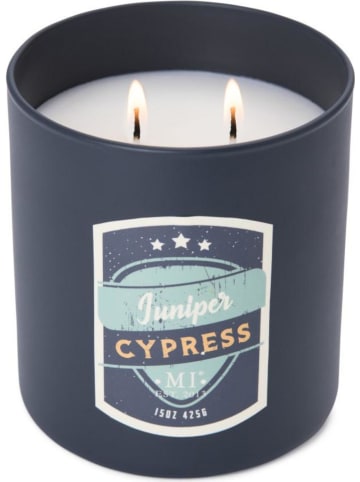 Colonial Candle Duftkerze "Juniper Cypress" in Dunkelblau - 425 g