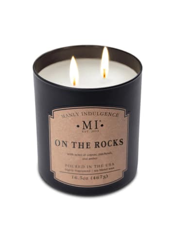 Colonial Candle Duftkerze "On the Rocks" in Schwarz - 467g