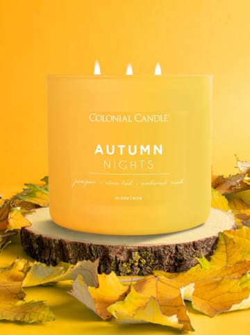 Colonial Candle Duftkerze "Autumn Nights" in Gelb - 411 g