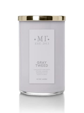 Colonial Candle Duftkerze "Gray Tweed" in Hellgrau, 623 g