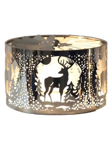 Woodbridge Karuzela "Stag" w kolorze srebrnym do świec - Ø 13 cm