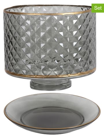 Woodbridge 2-częściowy zestaw w kolorze szarym - Ø 15 cm