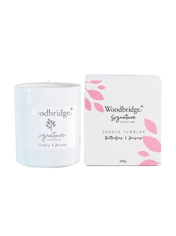 Woodbridge Duftkerze "Butterflies on Daisies" in Weiß - 250 g