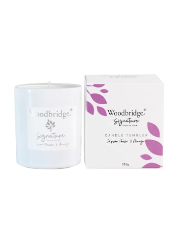 Woodbridge Duftkerze "Passion Flower & Mango" in Weiß - 250 g