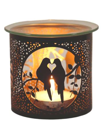 Woodbridge Duftlampe "Doves" in Schwarz/ Gold - (H)10,5 x Ø 10,5 cm