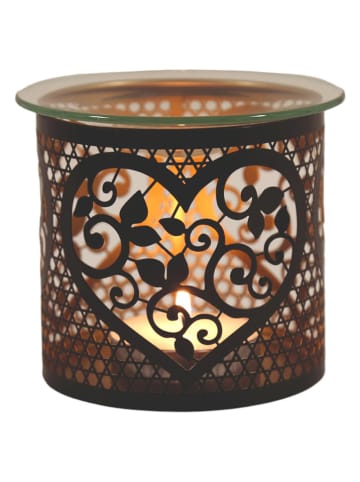 Woodbridge Duftlampe "Heart" in Schwarz/ Gold - (H)10,5 x Ø 10,5 cm