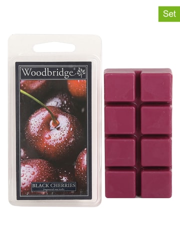 Woodbridge 2er-Set: Duftwachs "Black Cherries" in Lila - 2x 68 g