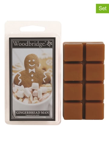 Woodbridge 2er-Set: Duftwachs "Gingerbread Man" in Hellbraun - 2x 68 g