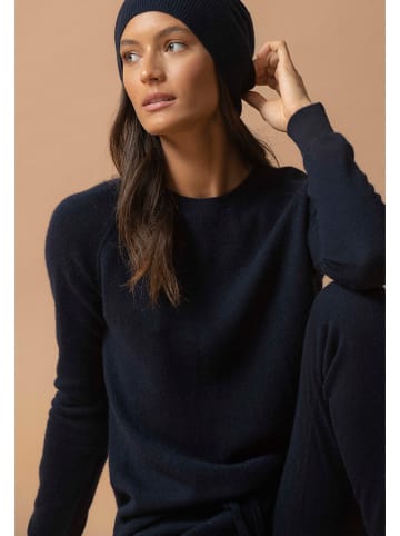 Perfect Cashmere Kaszmirowa czapka "Faith" w kolorze granatowym