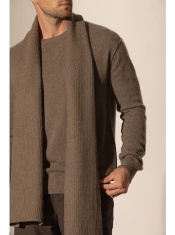 Perfect Cashmere Kaschmir-Schal "Louane" in Hellbraun - (L)180 x (B)30 cm