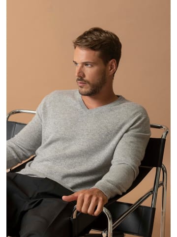 Perfect Cashmere Kasjmieren trui "Alexander" lichtgrijs