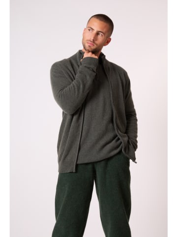 Perfect Cashmere Kaszmirowy kardigan "Cody" w kolorze khaki