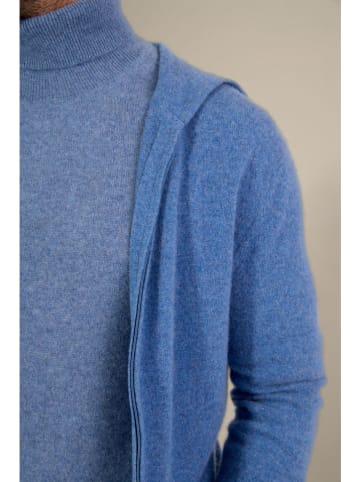 Perfect Cashmere Kasjmieren vest "Eldo" lichtblauw