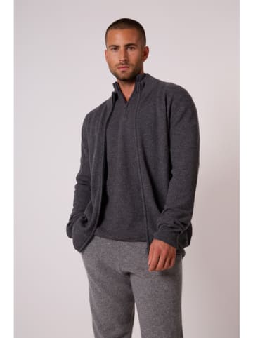 Perfect Cashmere Kasjmieren vest "Jules" antraciet