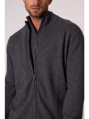 Perfect Cashmere Kaszmirowy kardigan "Jules" w kolorze antracytowym