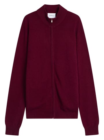 Perfect Cashmere Kasjmieren vest "Jules" bordeaux