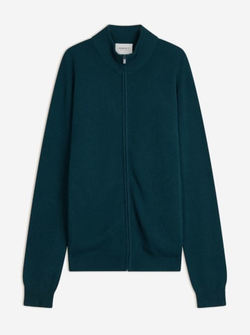 Perfect Cashmere Kaszmirowy kardigan "Jules" w kolorze turkusowym