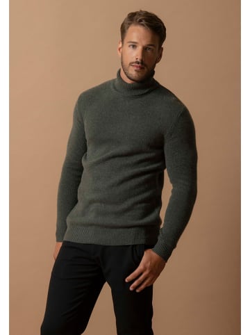 Perfect Cashmere Kaschmir-Rollkragenpullover "Marius" in Dunkelgrün