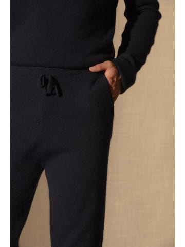 Perfect Cashmere Kaszmirowe spodnie "Stuart" w kolorze granatowym