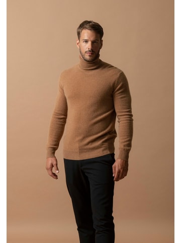 Perfect Cashmere Kaszmirowy golf "Trevor" w kolorze jasnobrązowym