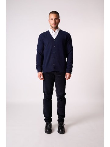 Perfect Cashmere Kaszmirowy kardigan "Errol" w kolorze granatowym