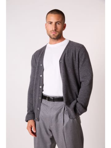 Perfect Cashmere Kasjmieren vest "Errol" antraciet