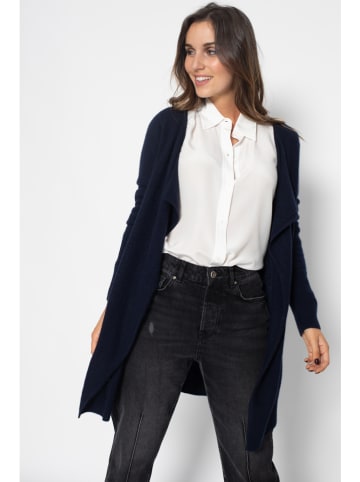 Perfect Cashmere Kaszmirowy kardigan "Abigail" w kolorze granatowym