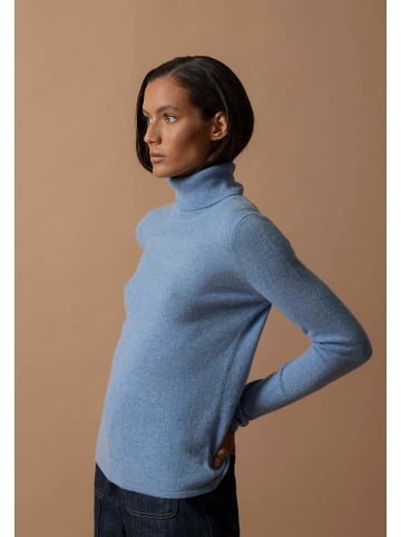 Perfect Cashmere Kaszmirowy golf "Ashley" w kolorze błękitnym