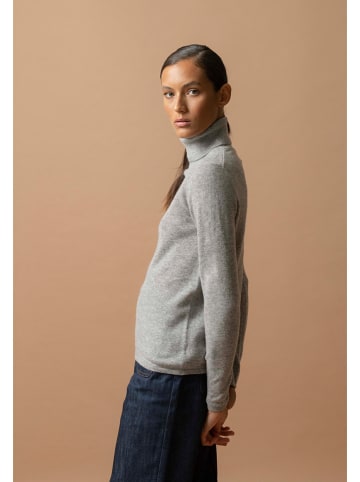 Perfect Cashmere Kaschmir-Rollkragenpullover "Ashley" in Hellgrau