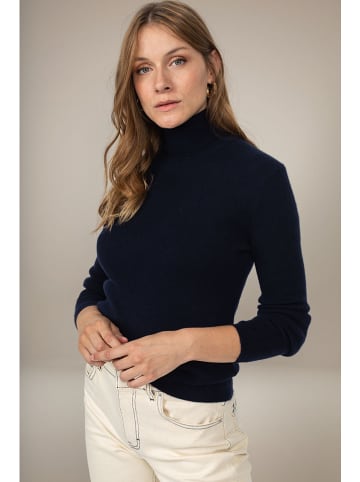 Perfect Cashmere Kaschmir-Rollkragenpullover "Elly" in Dunkelblau