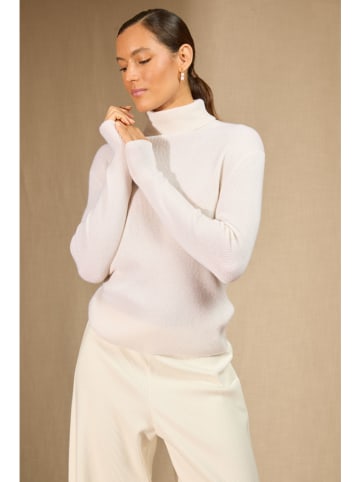 Perfect Cashmere Kaszmirowy golf "Elly" w kolorze kremowym