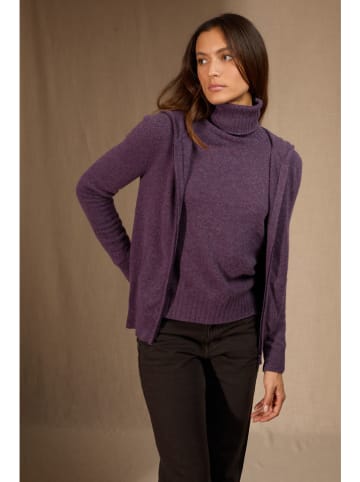 Perfect Cashmere Kaschmir-Cardigan "Emma" in Pflaume