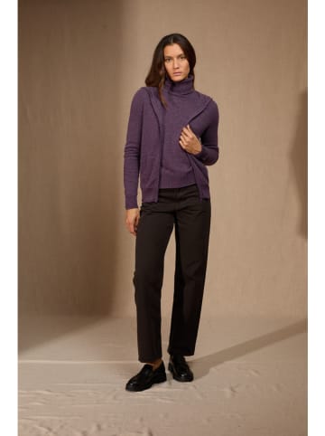 Perfect Cashmere Kaszmirowy kardigan "Emma" w kolorze fioletowym