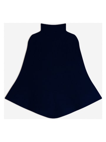 Perfect Cashmere Kaschmir-Poncho "Gache" in Dunkelblau