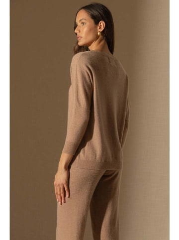 Perfect Cashmere Kaszmirowy sweter "Molly" w kolorze jasnobrązowym