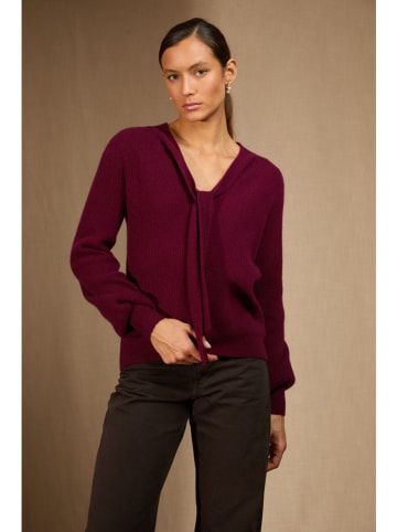 Perfect Cashmere Kaszmirowy sweter "Noty" w kolorze bordowym