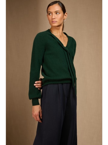 Perfect Cashmere Kasjmieren trui "Noty" donkergroen