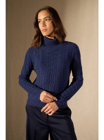 Perfect Cashmere Kasjmieren coltrui "Poso" donkerblauw