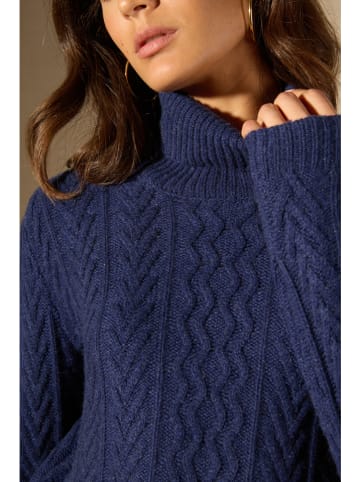 Perfect Cashmere Kaschmir-Rollkragenpullover "Poso" in Dunkelblau